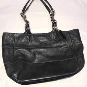 Authentic leather coach shoulder bag